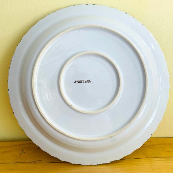 Vintage House Of Lloyd Pie Plate Dish Apples Basket Folk Country Cottage - Picture 3 of 9